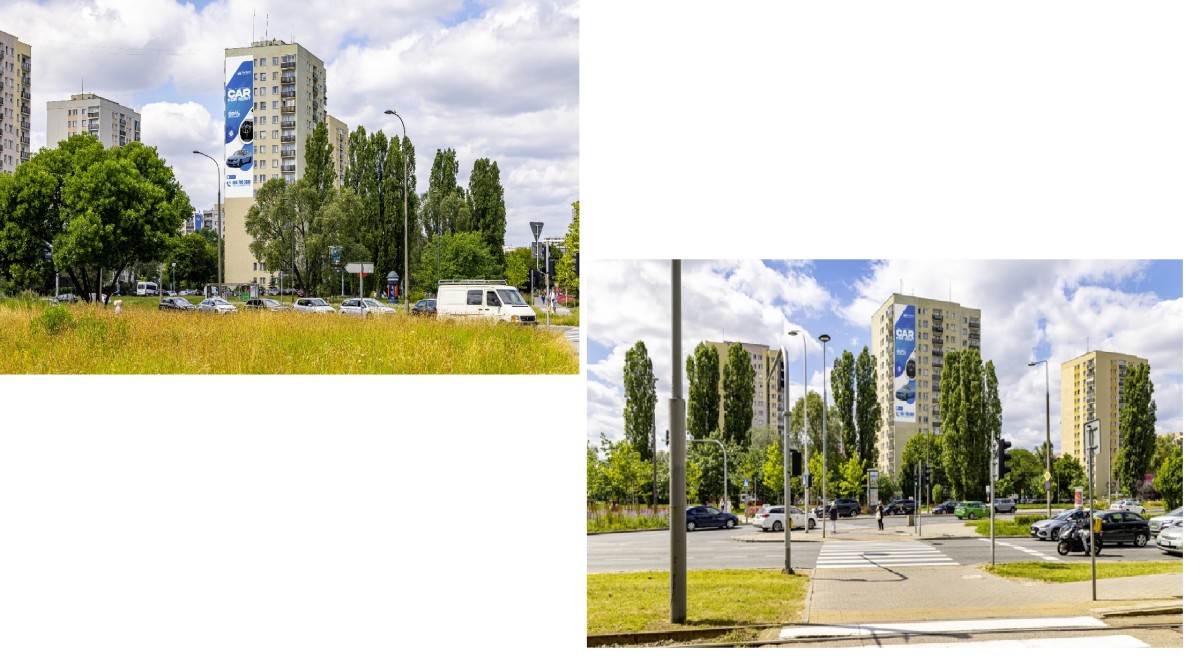 Niepodległości 9-11 -Nowa powierzchnia wielkoformatowa